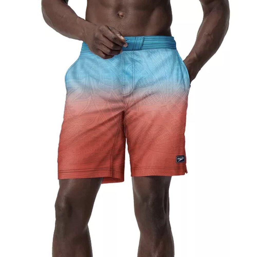 Speedo Men's Printed Bondi Basin 9" Boardshorts, Peacoat, Size S